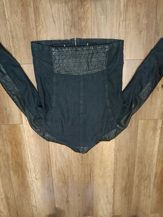 Kurtka , skóra, jeans