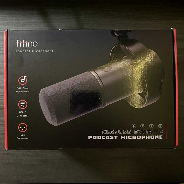 Продається мікрофон FIFINE K688W WHITE та пантограф FIFINE BM88W White