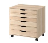 ALEX Bloco de gavetas c/rodízios IKEA, efeito carvalho, 67x66 cm