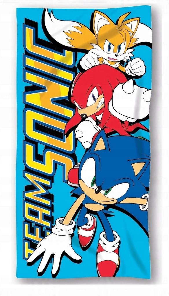 Koc 100x140 Polarowy + Ręcznik 70x140 Jeż Sonic Sonik Polar