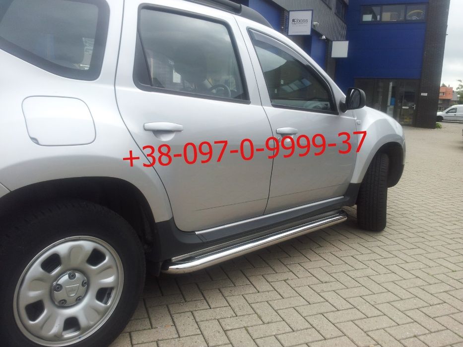 Кенгурятники Renault DUSTER 2010-2023 бокові пороги передній захист