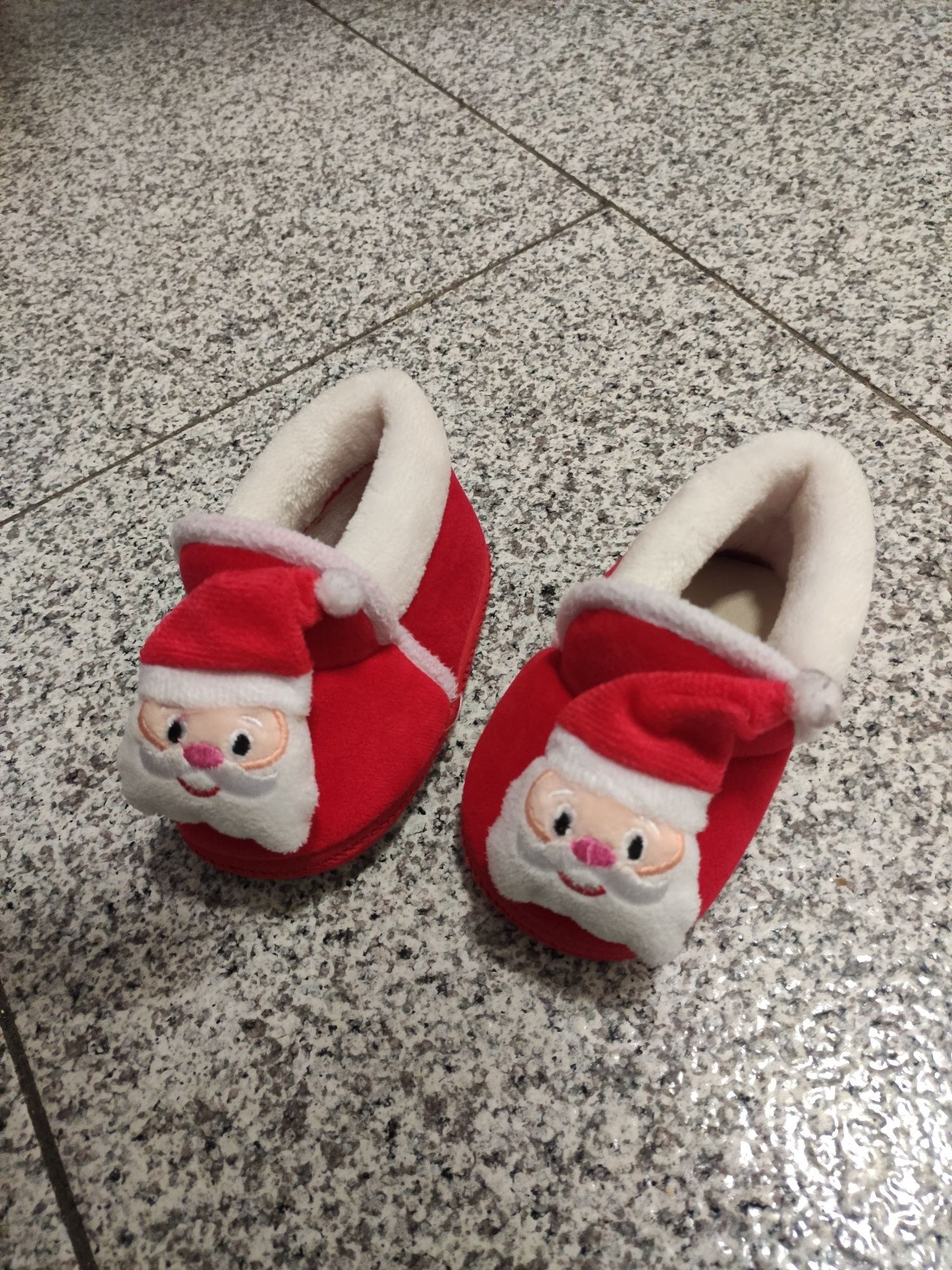 Pantufas bebé Pai Natal tamanho 18