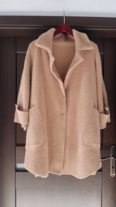 Płaszczyk kurtka dłuższa alpaka beżowa 40 42