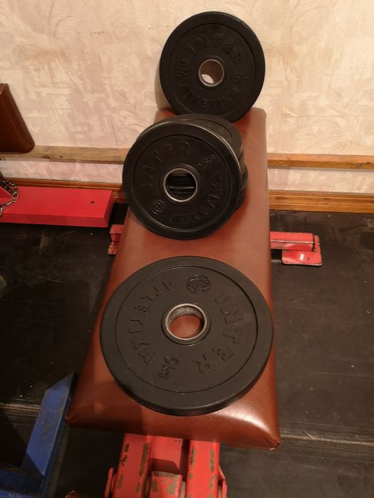 Блины диски обрезиненые олимпийские  1000 гр.