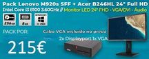 Monitor 24" Full HD + Computador com W11 Pro
