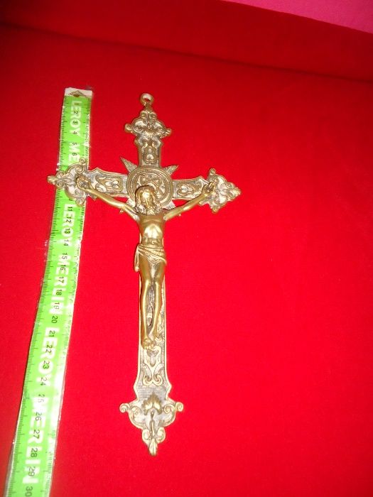 Cruz com Cristo Antiga em Bronze