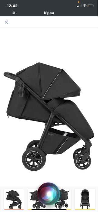 Прогулянкова коляска Carrello Bravo Air CRL-5512 Pure Black Чорна