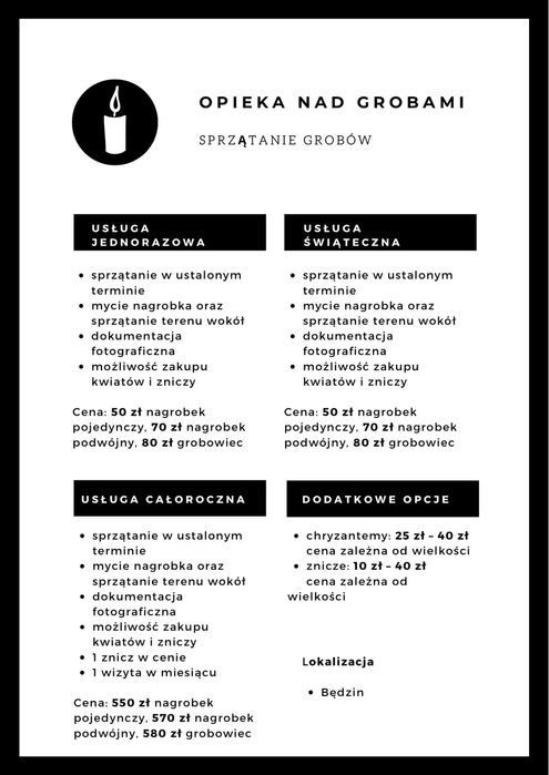 Sprzątanie grobów – z troską i dokładnością