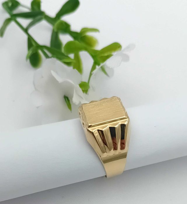 Złoty pierścionek SYGNET próba 585 rozmiar 21 NOWY/ Fajne Okazje