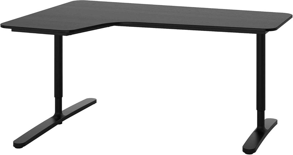 Mesa de canto esquerda IKEA BEKANT 160x110 cm - PRETO