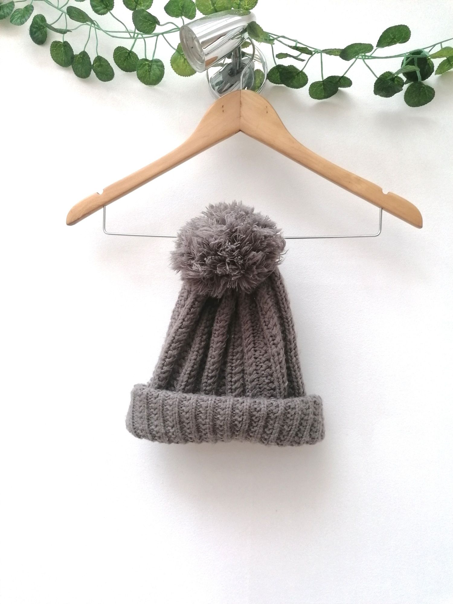 Gorro de Malha Cinzento
