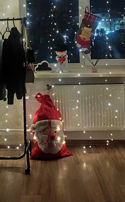 Новорічний мішок санта клауса для подарунків