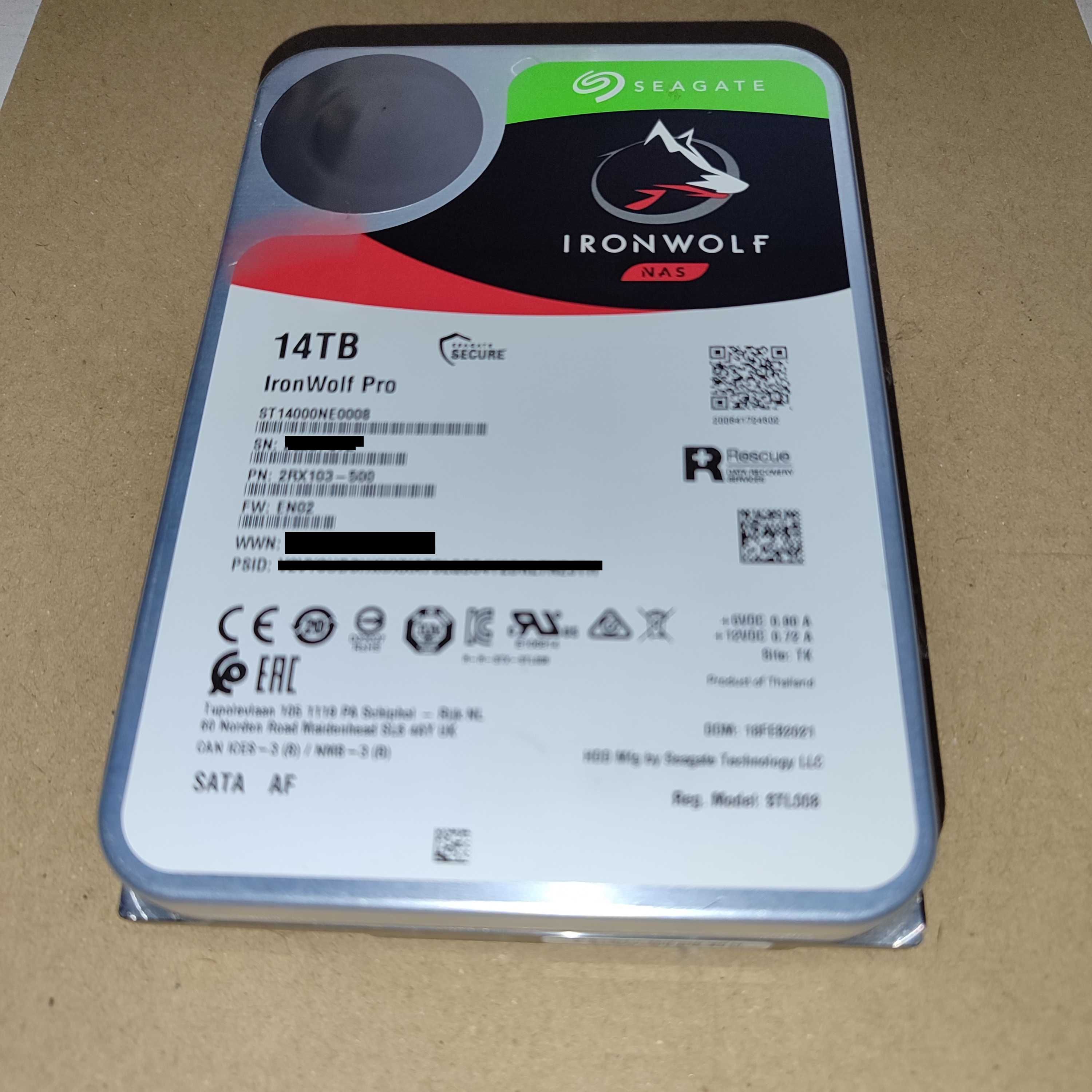HDD IronWolf Pro 14TB 7200RPM com GARANTIA Discos NAS e GAMING Seagate