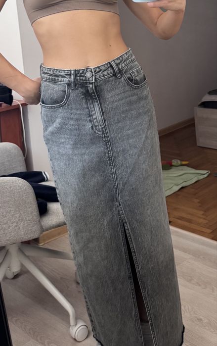 Юбка stradivarius чорна 36s