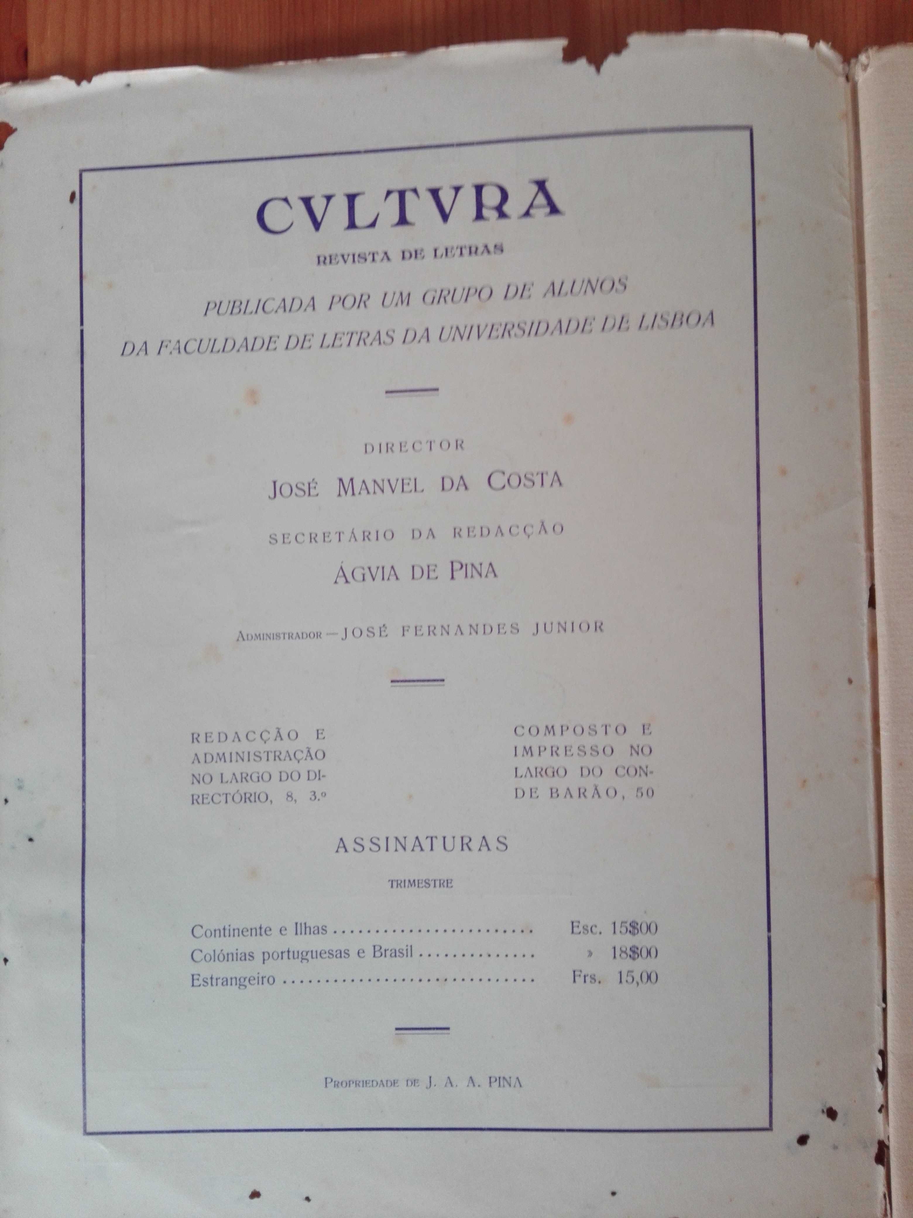 Cultura - Revista de letras - 1926 - 2 números