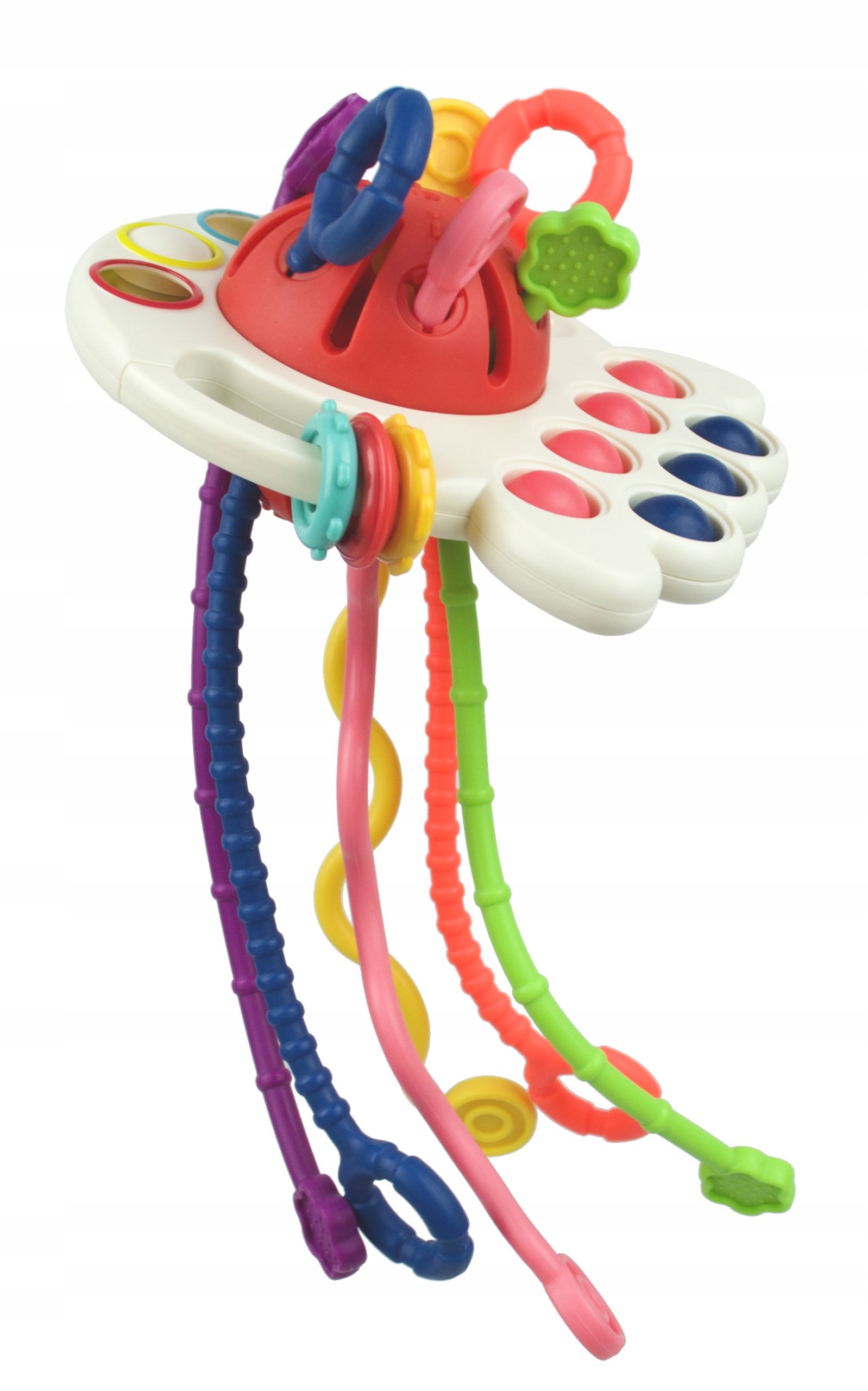 lt426 zabawka sensoryczna gryzak dla niemowląt krab montessori 4w1