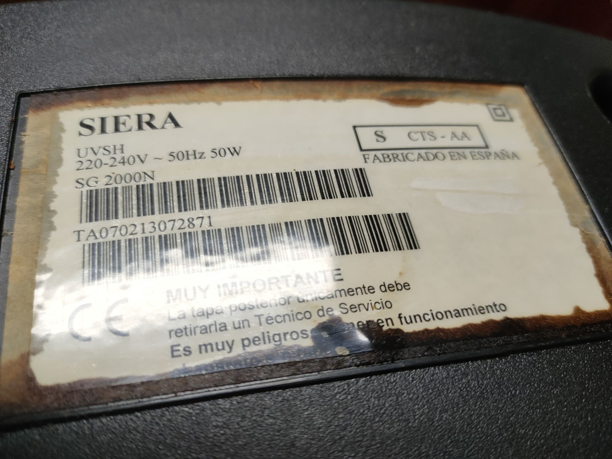 Televisão analógico Sierra 50cmsx45cms Usado