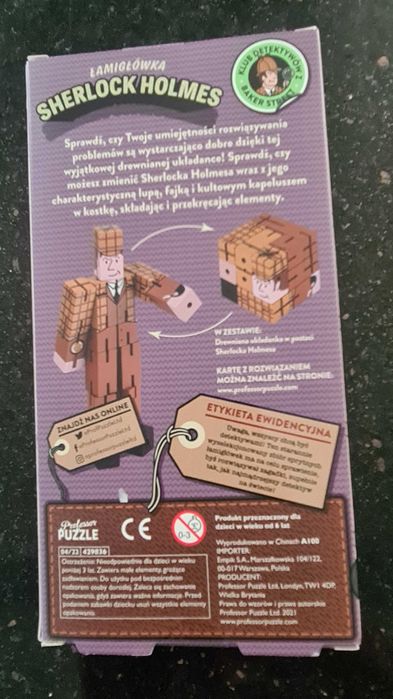 Łamigłówka drewniana Sherlock Holmes Puzzleman Professor Puzzle
