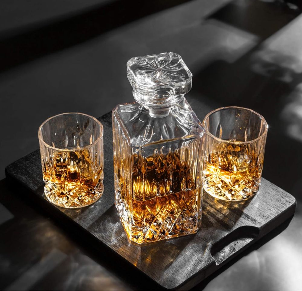 KANARS Zestaw Szklanek oraz Karafka do Whisky