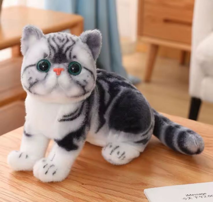 М'яка іграшка кіт як справжній, іграшка плюшева кішка, Екзот кошеня