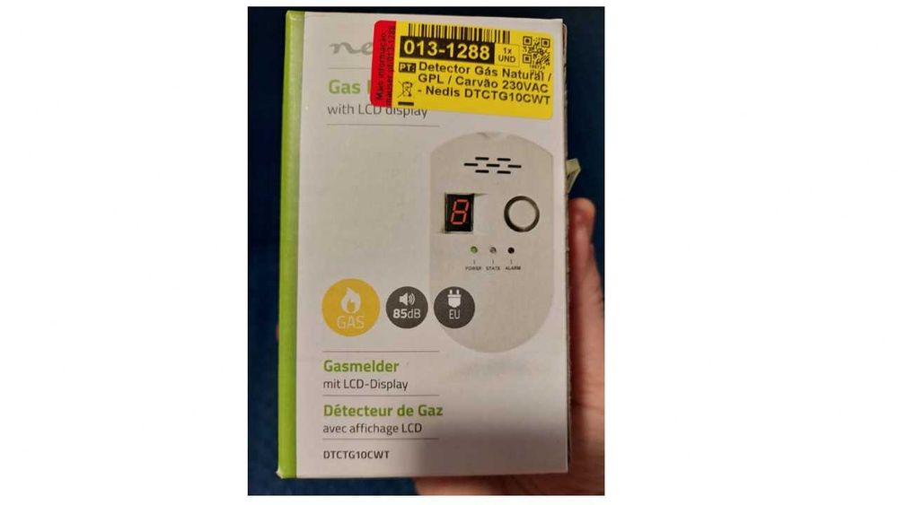 Detector Gás Natural / GPL / Carvão 230VAC - Nedis DTCTG10CWT