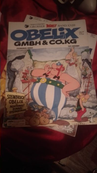 комиксы книга немецкий набор 3шт asterix und der kupferkessel obelix