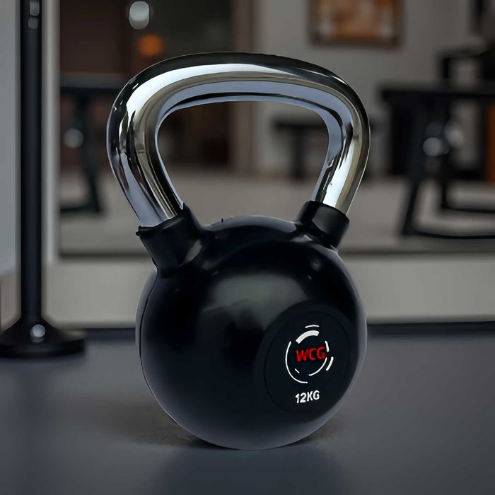 Гиря 12 14 18 20 22 кг металева прогумована Гирі Гири обрезинені хром