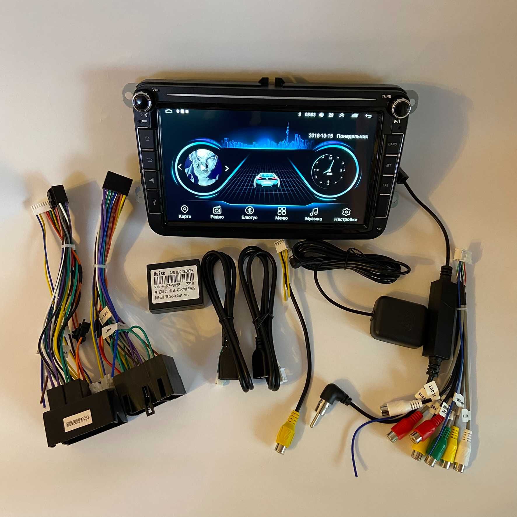 Магнітола 2GB Skoda Octavia Fabia Superb Rapid Seat Carplay Магнитофон