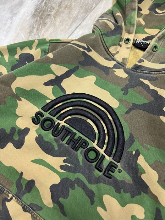SouthPole Оверсайз камо худі rap camo hoodie сауспол реп sk8 bape y2k