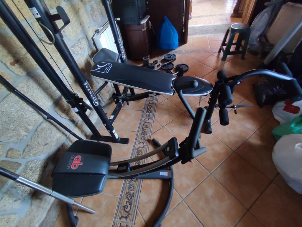 Banco de Musculação discos e acessórios