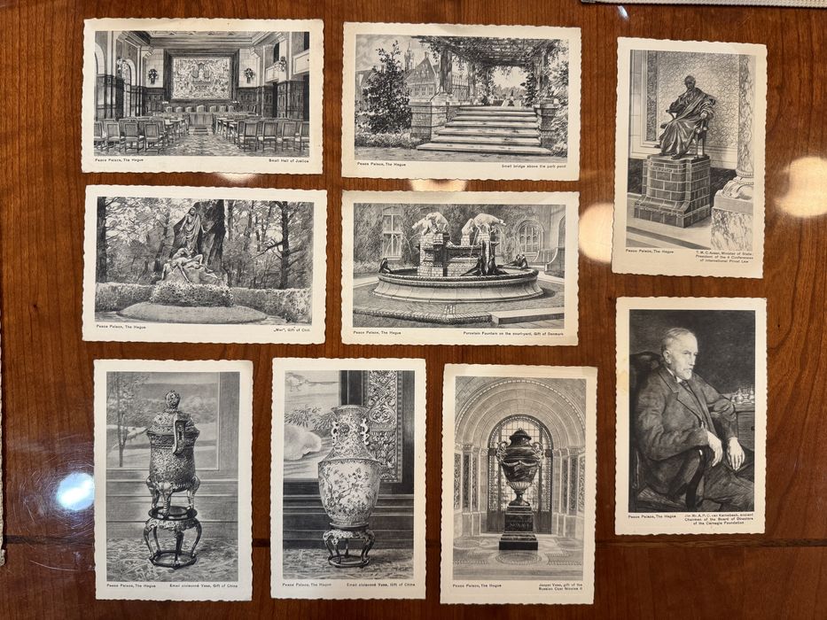 Haga zestaw 9 przedwojennych pocztówek Pałac Pokoju