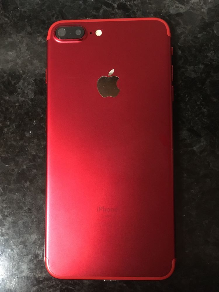 Iphone 7Plus 64Gb vermelho e preto desbloq. s/touch ID Com garantia