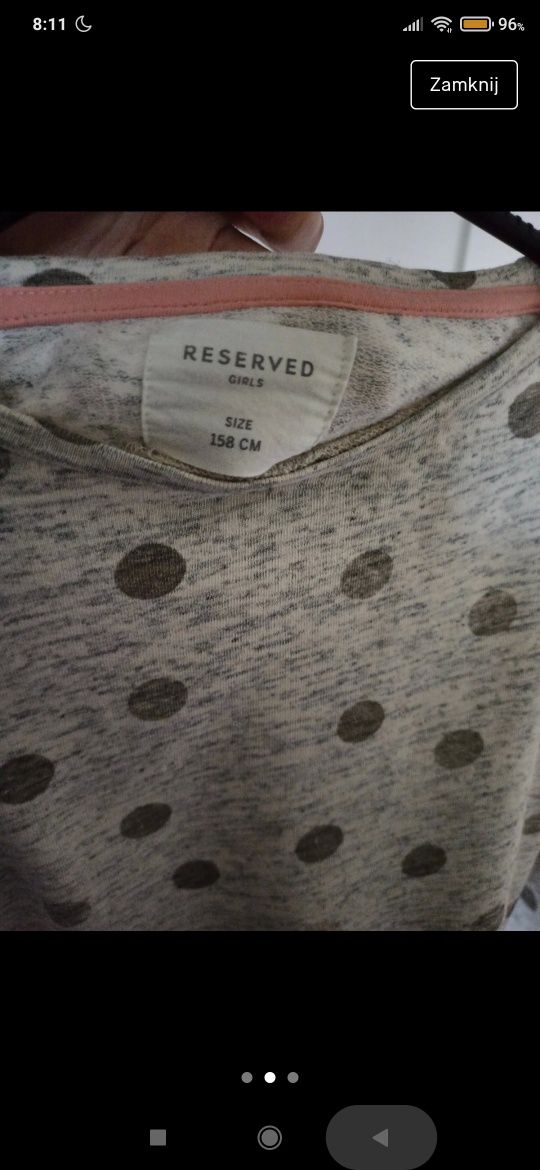 Bluza w kropki szara reserved