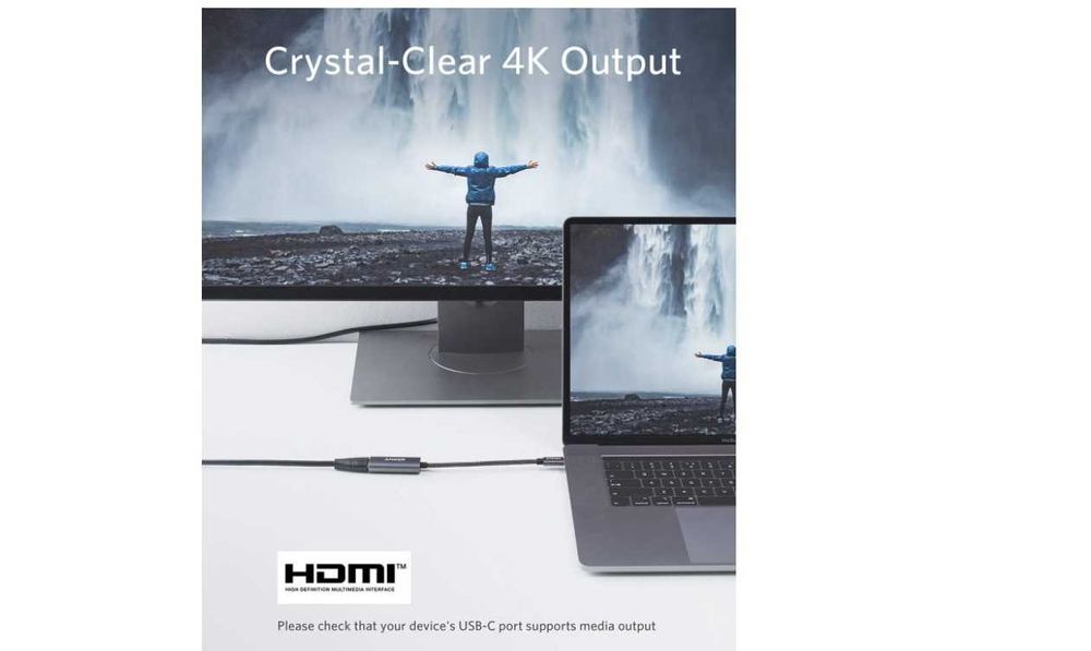 Anker USB C to HDMI Adapter (4K 60Hz), PowerExpand+ Aluminum for Mac