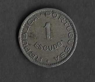 Moeda 1 Escudo. Angola 1956