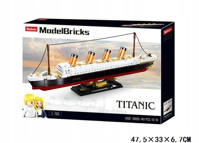 Klocki Titanic Wycieczkowiec Sluban Bricks Tytanik Statek Pasażerski