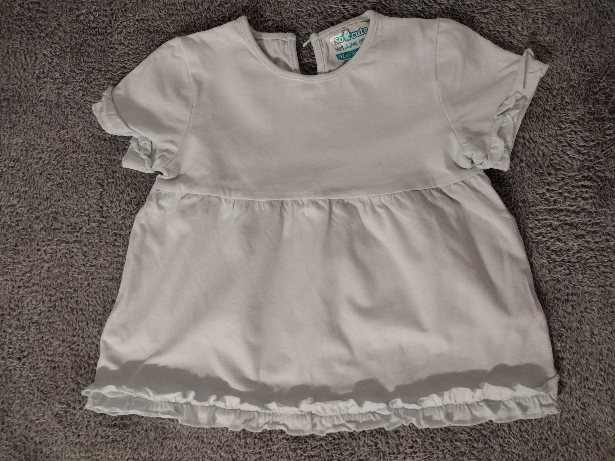 Bluzka koszulka dziewczęca falbanki Pepco r. 92