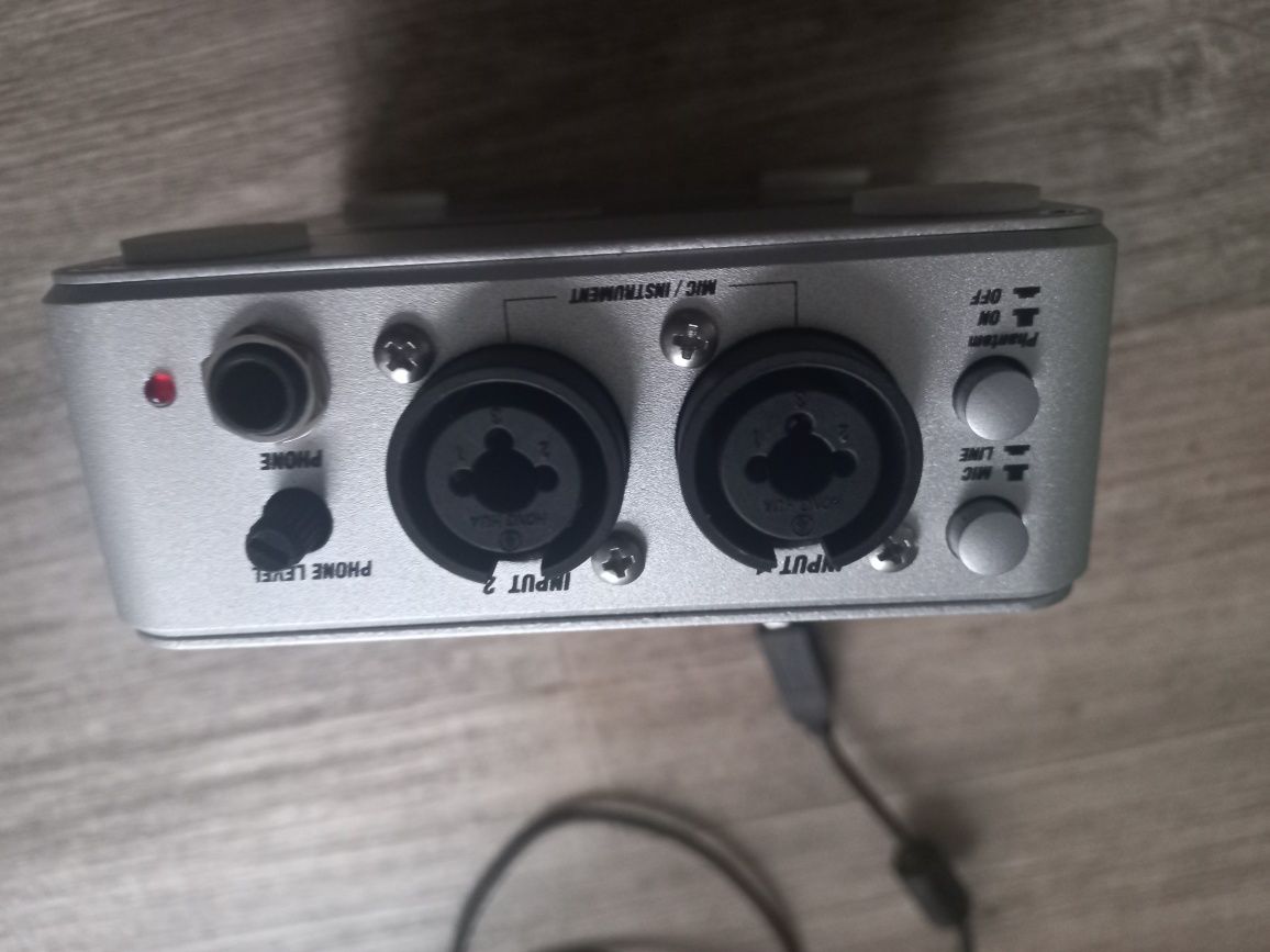 Interfejs audio Phantom XLR/Jack  zasilany z komputera poprzez usb