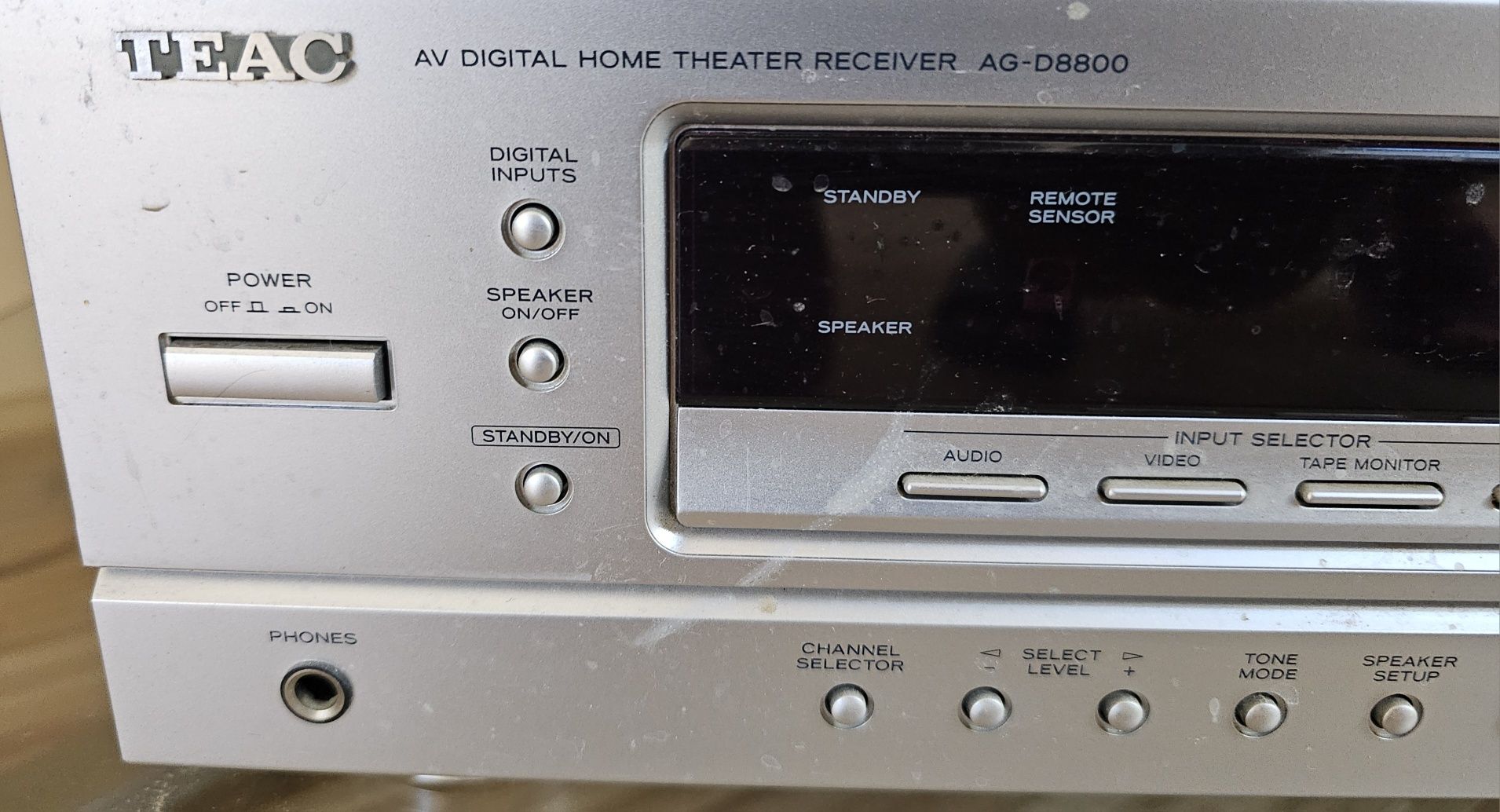 Głośnik: subwoofer koda, głośniki M audio, amplituner teac