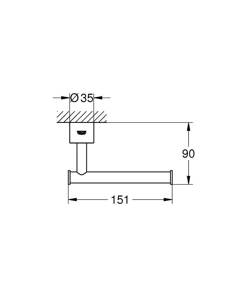 GROHE - Uchwyt na papier ATRIO / 40313GL3 / cool sunrise, złoty