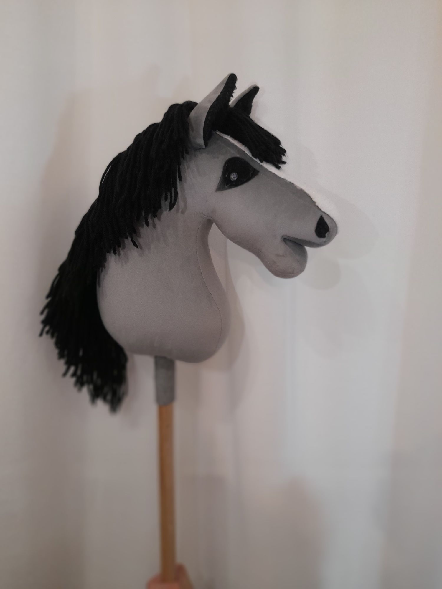 Hobby horse koń na kiju A4 siwy