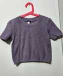 Fioletowy Crop top, Prążek, Zara, r. 40 ( L ) nowa bez metki