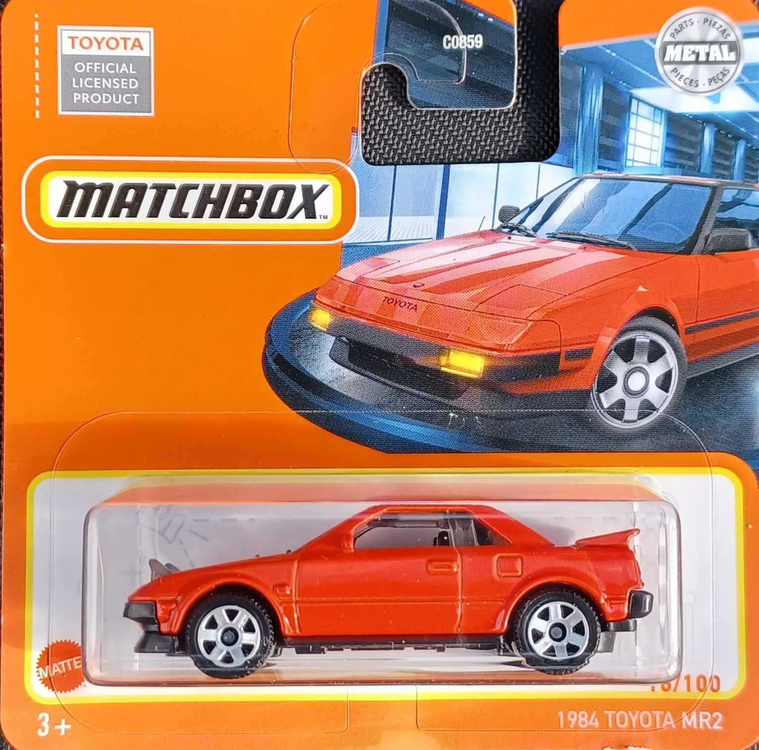 Matchbox Toyota MR2 1984 otwarte światła