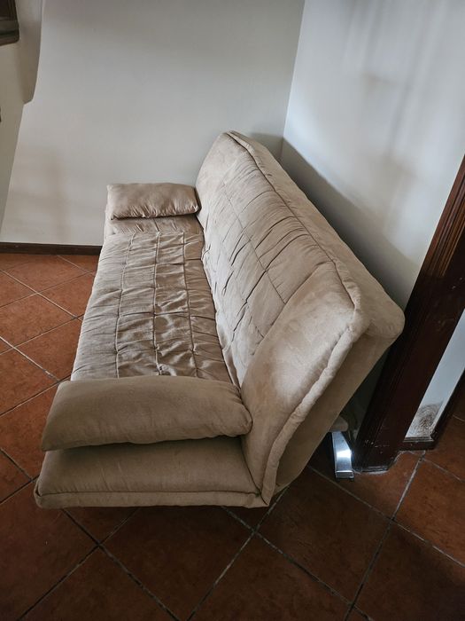 Sofá -sofá/cama beje