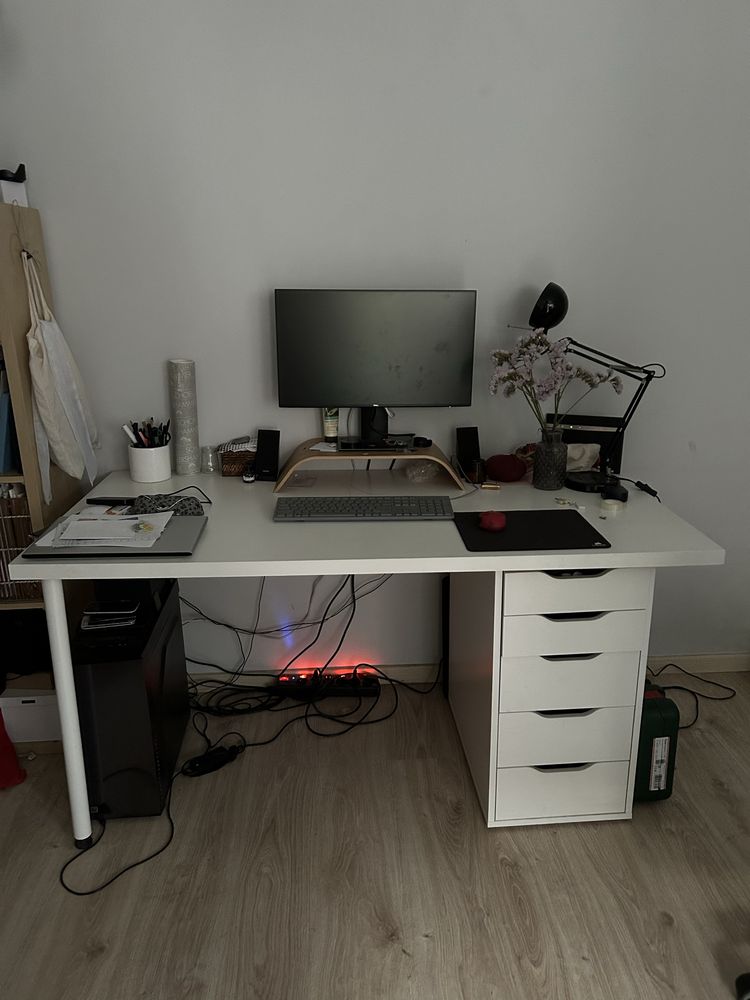 Biurko Ikea 150x75 kontenerek Alex