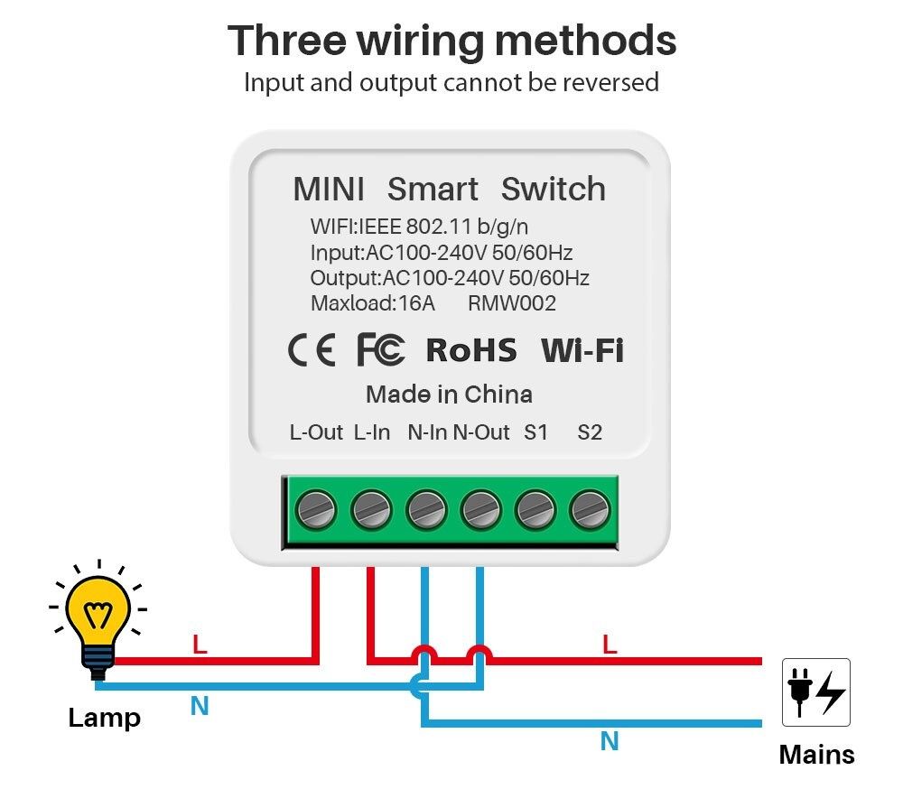 Розумне реле Mini Smart Swith 16А з WiFi модулем Smart Home 16A. реле