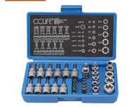 CCLIFE zestaw kluczy nasadowych torx Nasadki E4-E20 | Zestaw Torx T10-