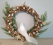 Coroa de Natal com pássaro
