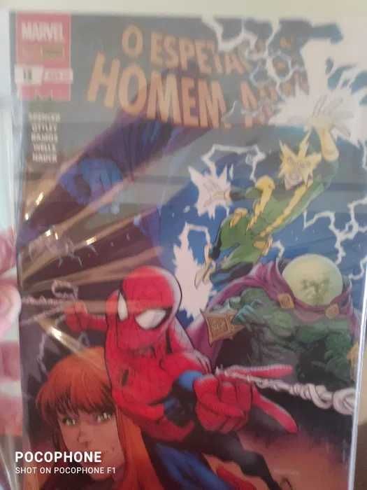 4 Livros: Excalibur+Homem Aranha+Marvel+Homem Invis