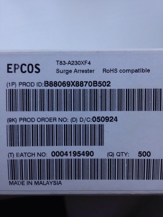 Розрядник Epcos Т-83-А230ХF4